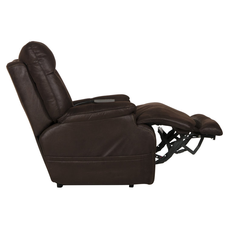 Dark Chocolate Contemporary Power Recliner with Massage & Heat