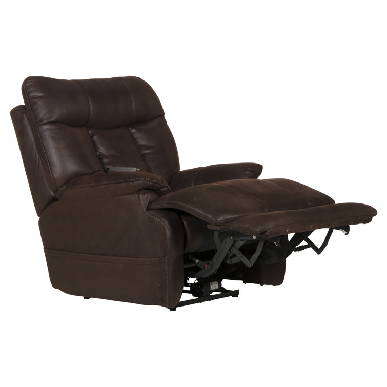 Dark Chocolate Contemporary Power Recliner with Massage & Heat