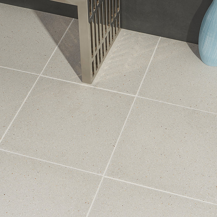 Durham Taupe Polished Terrazzo Cement Floor and Wall Tile