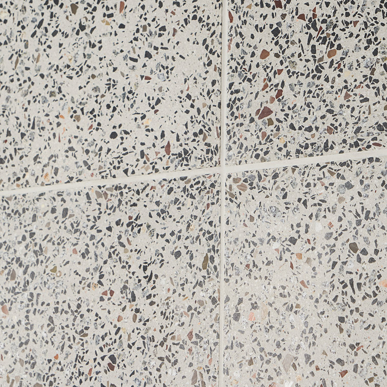 Tarboro Beige Polished Terrazzo 16" Square Floor and Wall Tile