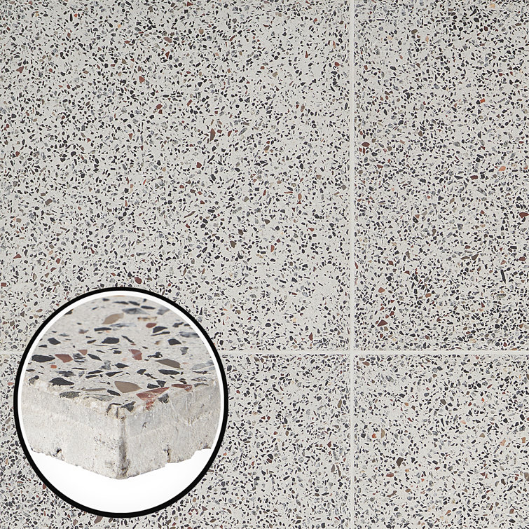 Tarboro Beige Polished Terrazzo 16" Square Floor and Wall Tile