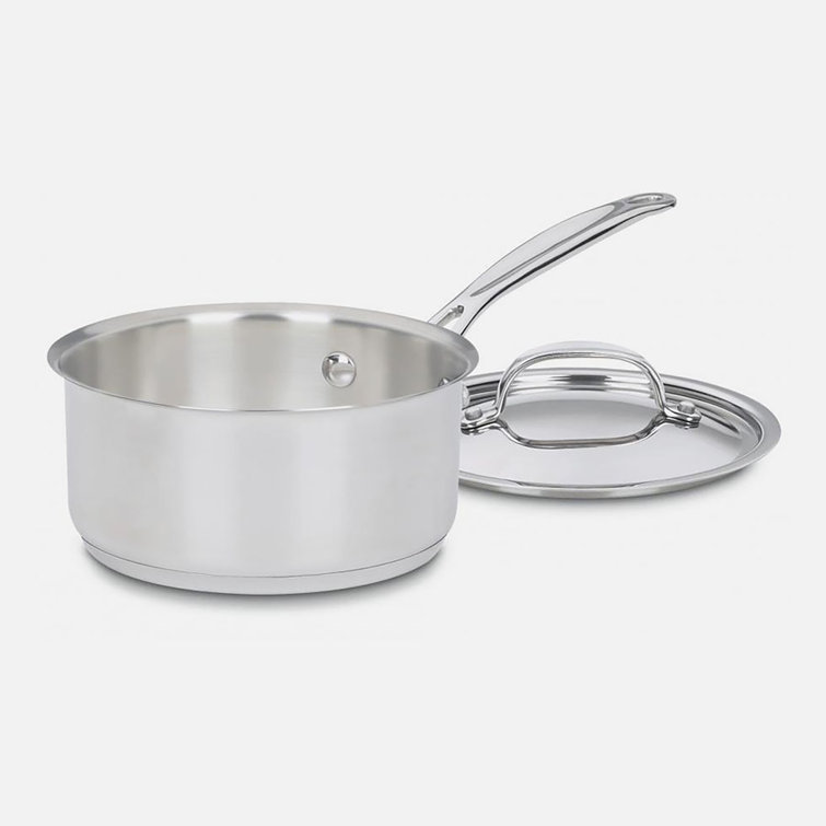 Stainless Steel 1.5 Quart Saucepan with Lid and Pour Spout