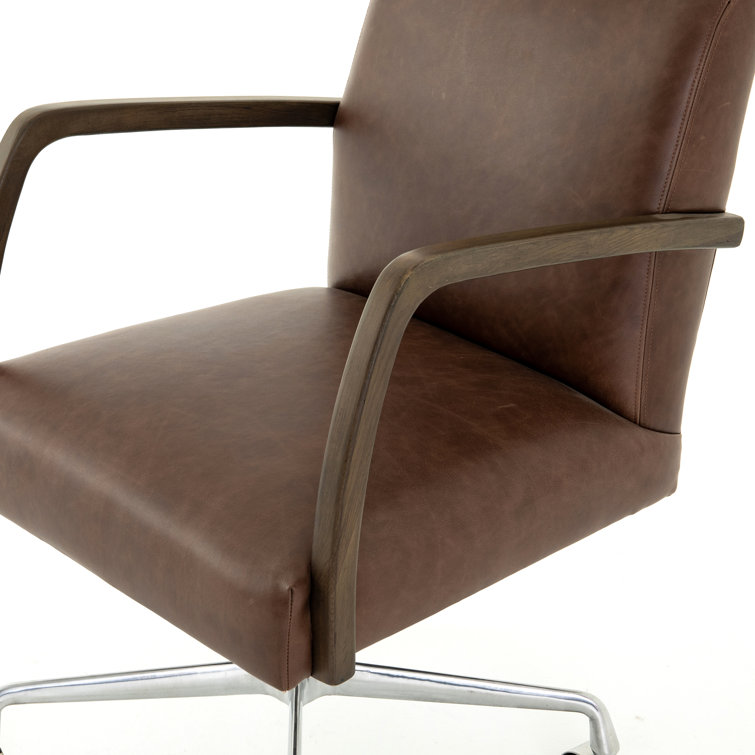 Bryson High-Back Knoll Natural Swivel Task Chair in White