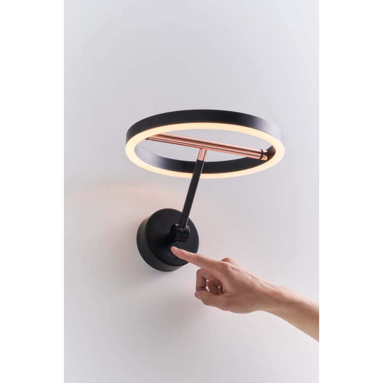 Black Copper Dimmable Direct Wired Electric Sconce