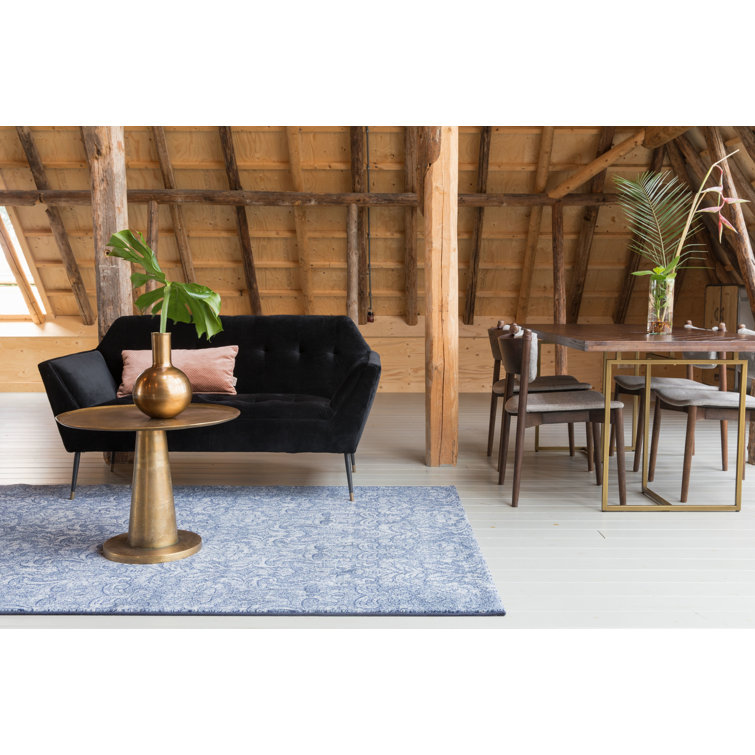 Moroccan Inspired Brass Round Pedestal End Table