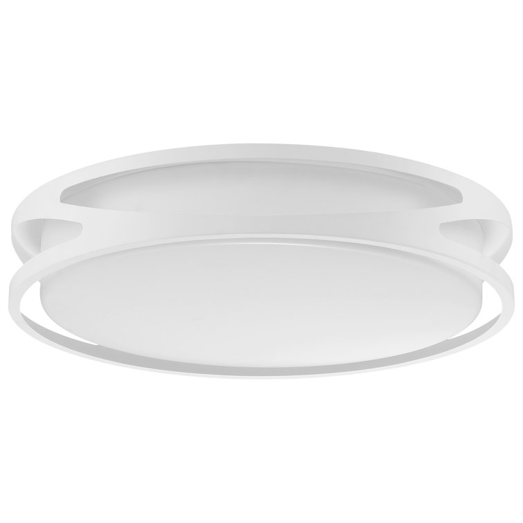 White Modern Glass LED Flush Mount Light