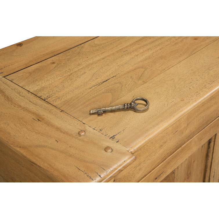 Carreiro Traditional Beige 79'' Driftwood Finish Sideboard