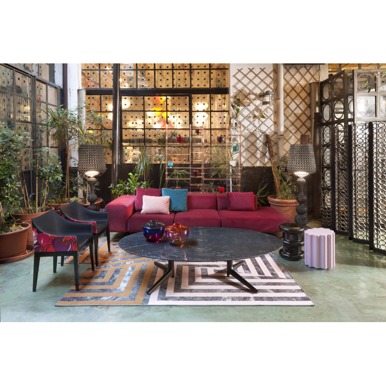 Colonna Glossy Pink Thermoplastic Side Table/Stool