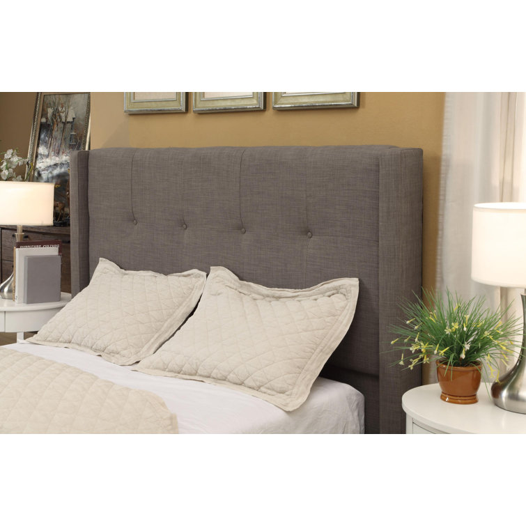 Geneva Queen Linen Upholstered Tufted Headboard with Solid Wood Frame