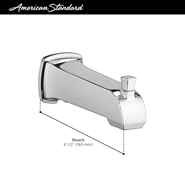Polished Chrome Wall Tub Spout with Diverter