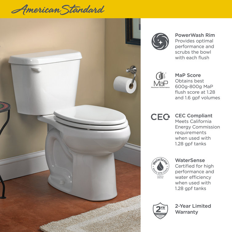 Colony 1.28 GPF Single Flush Toilet Tank only for 10" Rough in