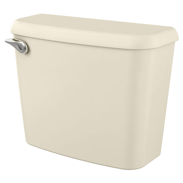 Bone Ceramic Single Flush Toilet Tank with Chrome Handle