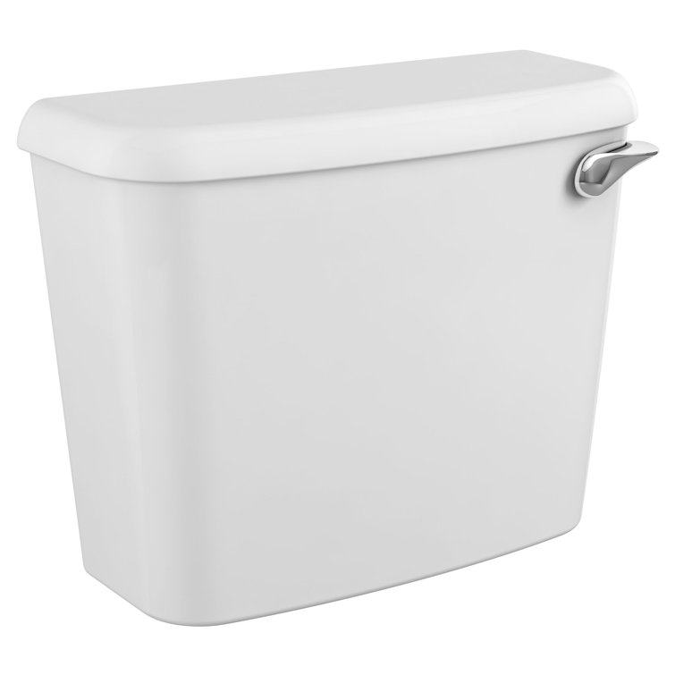 Colony White Ceramic Single Flush Toilet Tank with Right-Hand Lever