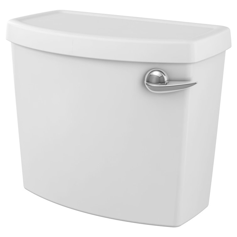 White Ceramic Toilet Tank with Right Hand Flush Lever