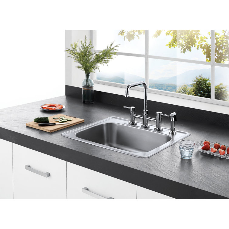 Brushed Stainless Steel Farmhouse Single Bowl Kitchen Sink