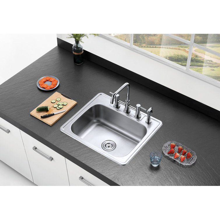 Brushed Stainless Steel Farmhouse Single Bowl Kitchen Sink