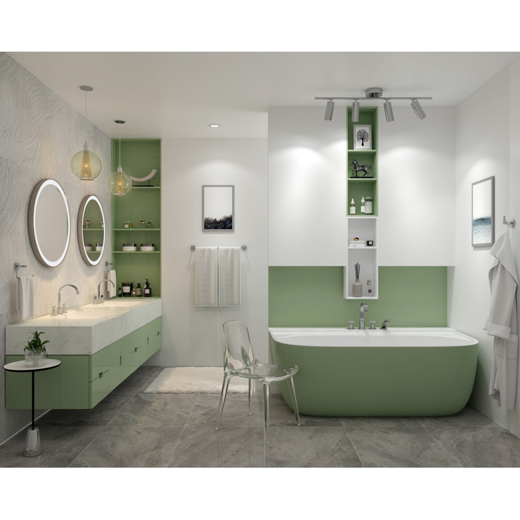 Kubik 10" Chrome Wall Mounted Modern Towel Ring