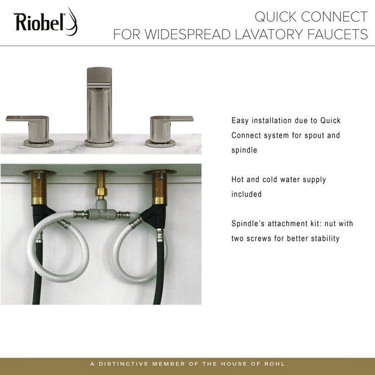 Equinox Modern Widespread Bathroom Faucet in Brushed Nickel