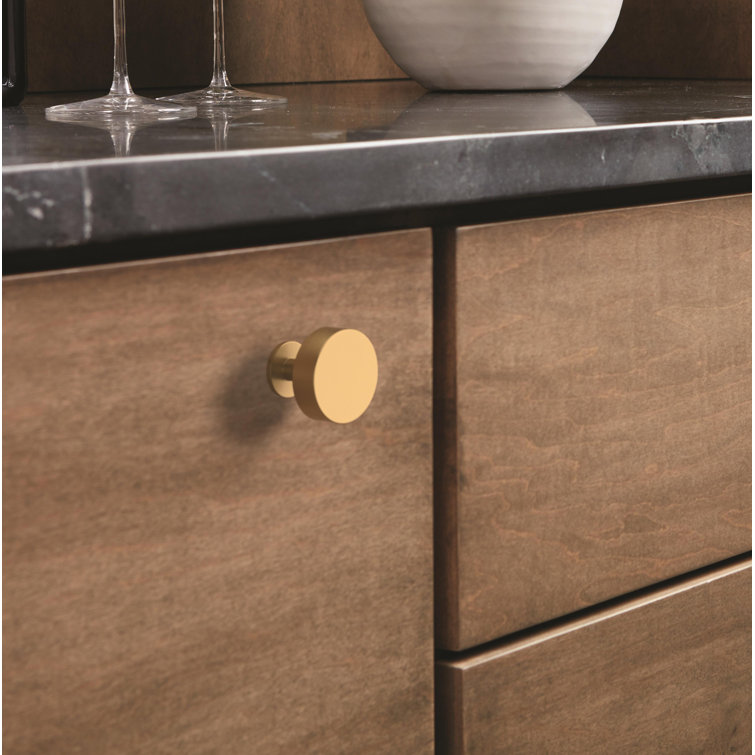 Champagne Bronze Round Cabinet Knob with Mounting Hardware