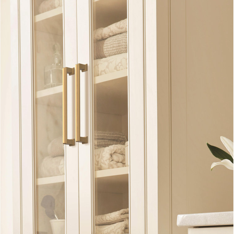 Champagne Bronze Traditional Bar Cabinet Pull with Mounting Hardware