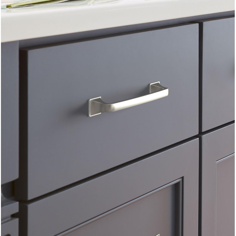 Ville 5.88" Brushed Nickel Traditional Cabinet Bar Pull