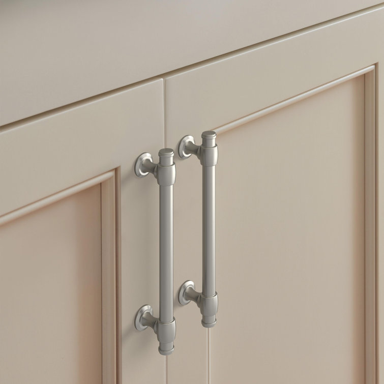 Satin Nickel 5-1/16" Traditional Cabinet Bar Pull with Mounting Hardware