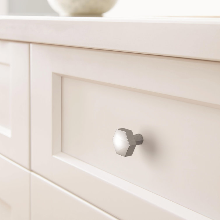 Polished Chrome Geometric Cabinet Knob 1.25 inch