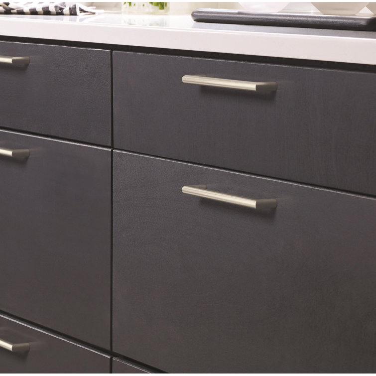 Satin Nickel Brushed Modern Industrial Bar Pull