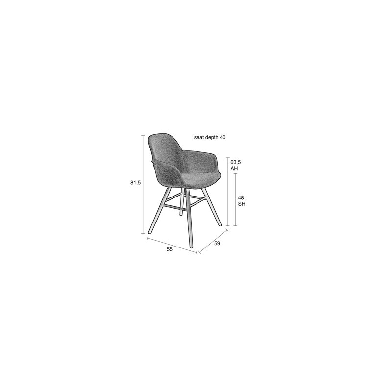Elegant Light Gray Faux Leather & Wood Armchair