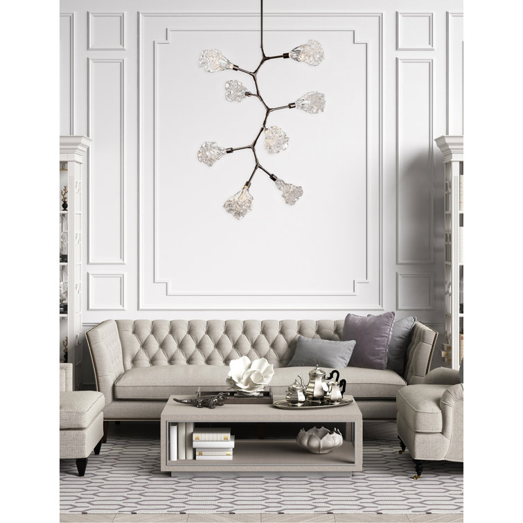Bronze Sputnik 8-Light Flowering Vine Chandelier
