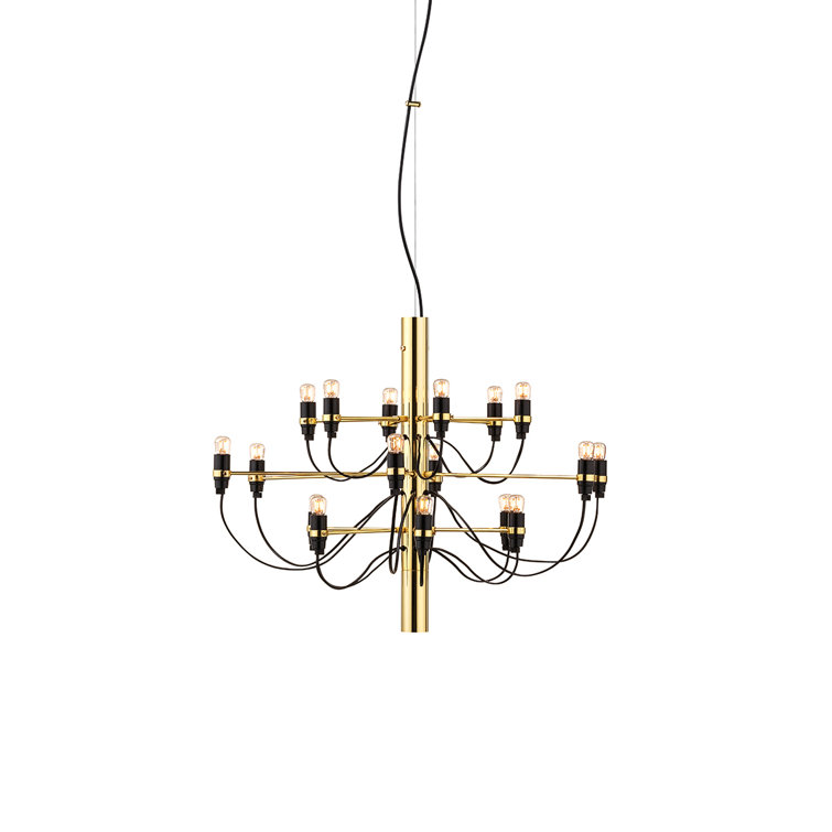 Chrome Mid-Century Modern 18-Light Chandelier