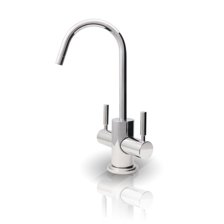 Chrome Dual Handle Hot and Cold Water Dispenser Faucet