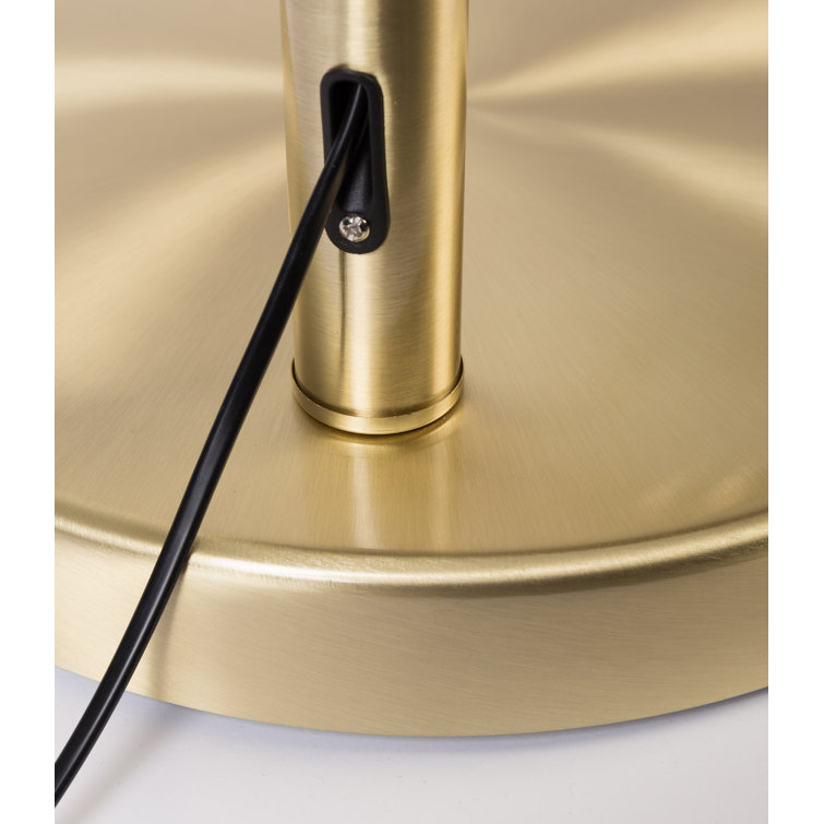 Adjustable Arc Floor Lamp in Yellow and Gold Metal