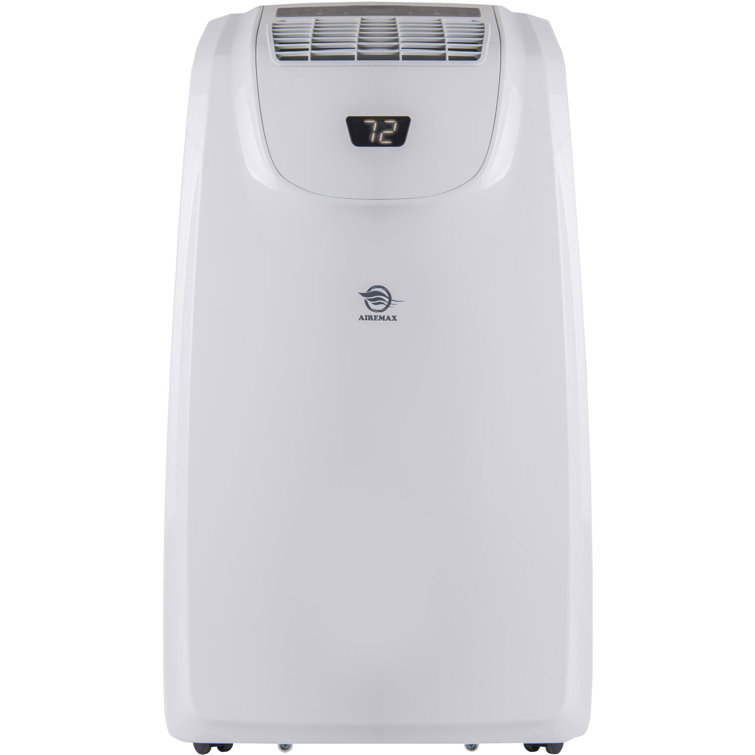 AireMax 8,000 BTU White Portable Air Conditioner with Heater and Remote