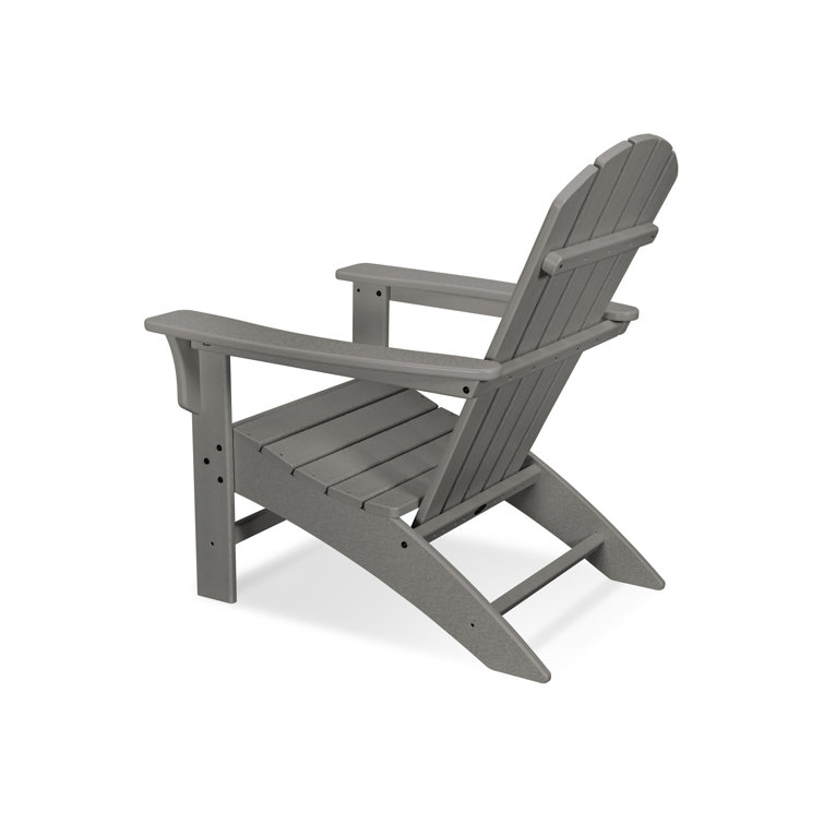 White Polywood Outdoor Adirondack Chair with Arms