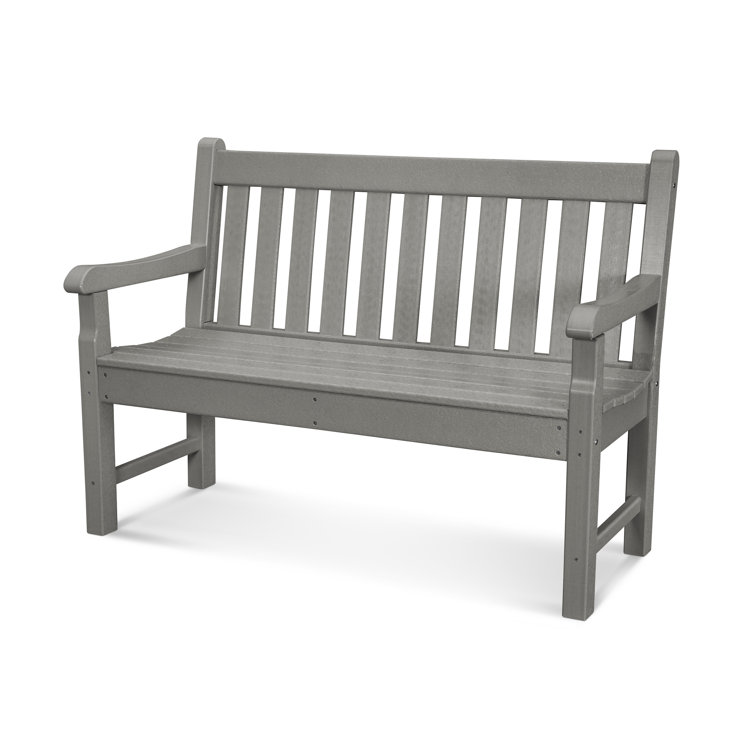 Slate Gray Recycled Plastic Outdoor Patio Bench