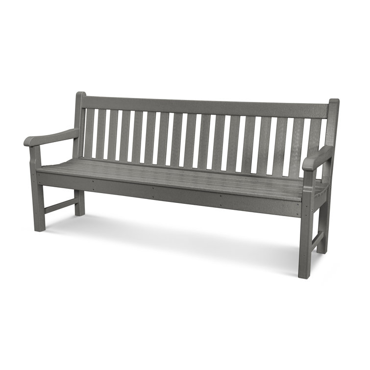 Slate Gray Recycled Plastic Outdoor Patio Bench