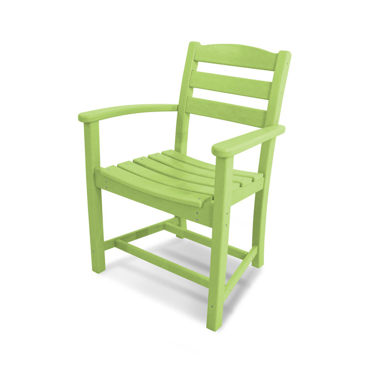 Lime Green All-Weather Polypropylene Dining Arm Chair