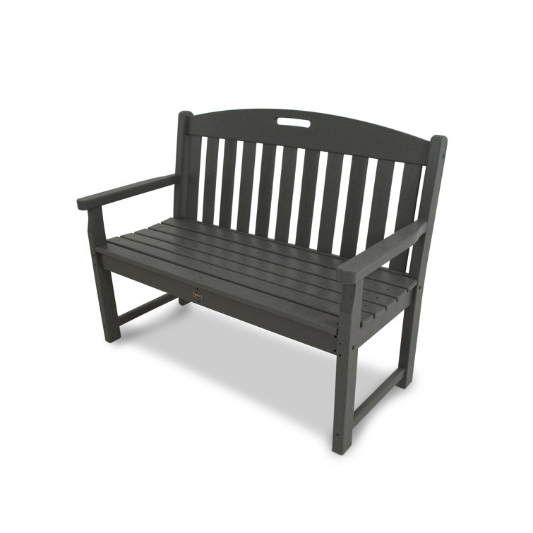Stepping Stone Gray HDPE Outdoor Garden Bench