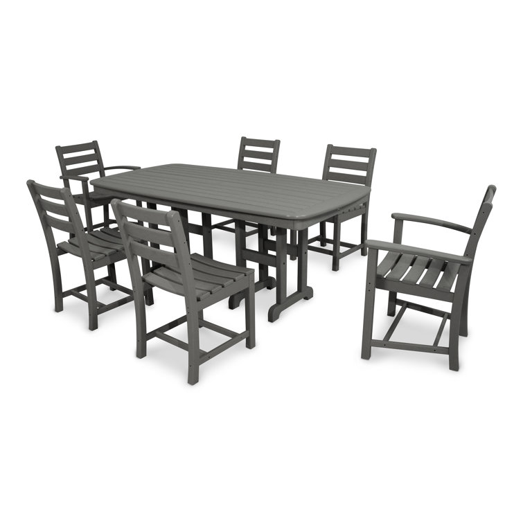Monterey Bay Stepping Stone 7-Piece Recycled Plastic Dining Set
