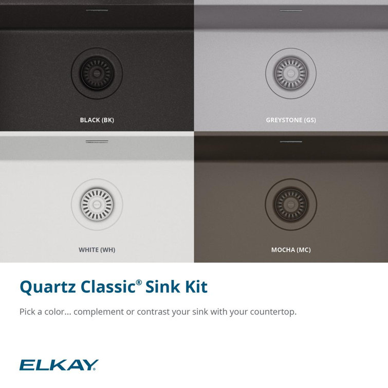 Elkay Black Quartz Single Bowl Drop-In Kitchen Sink