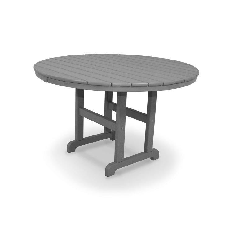 Slate Grey 48" Round Recycled Plastic Dining Table
