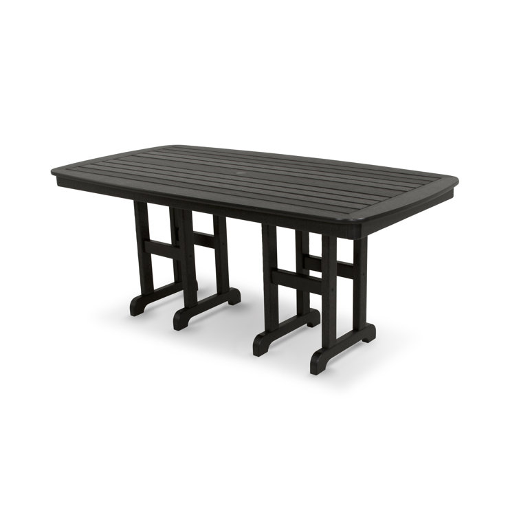 Black Polywood Nautical 72" Outdoor Dining Table