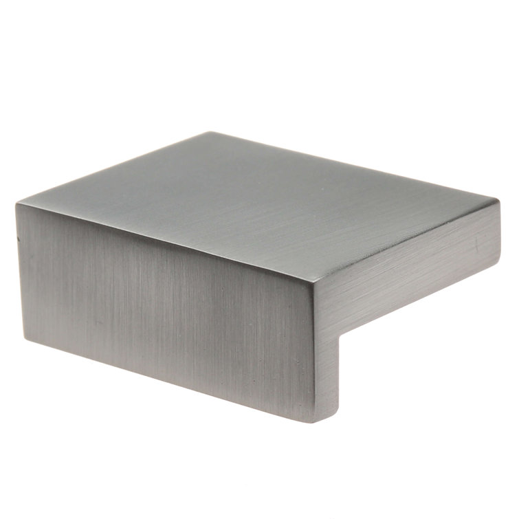 1.5" Satin Nickel Rectangular Modern Drawer Knob