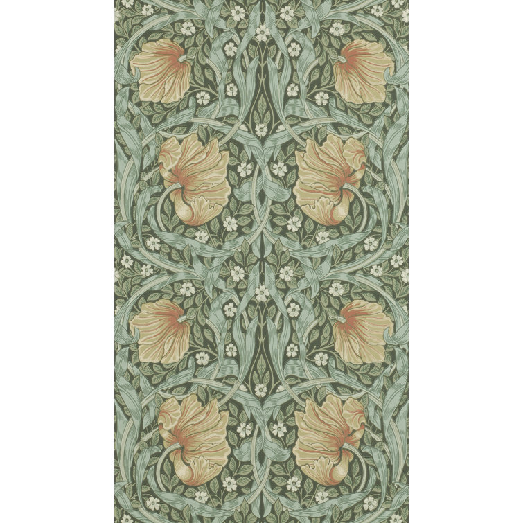 Bayleaf and Manilla Floral Non-Pasted Wallpaper Roll