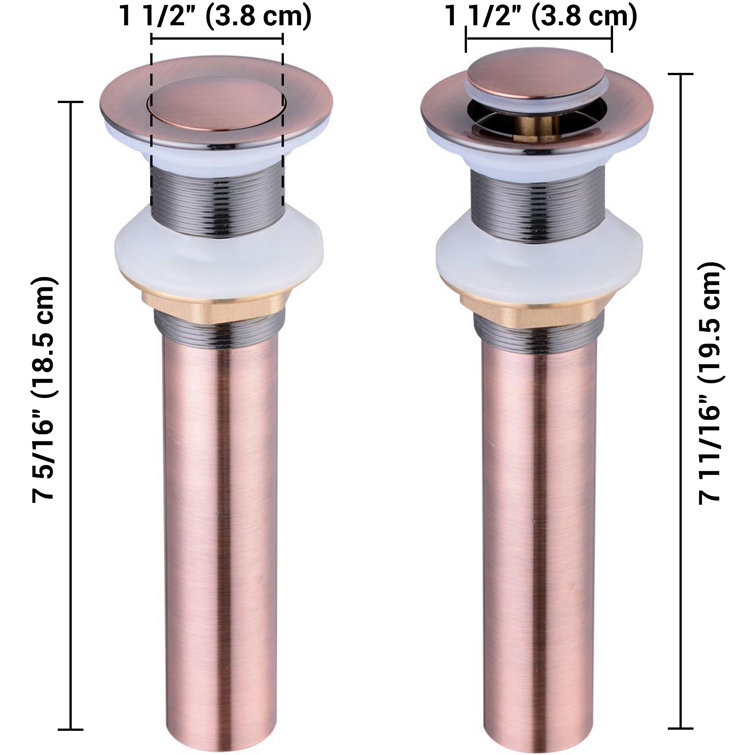 Polished Chrome Solid Brass Pop-Up Drain Stopper