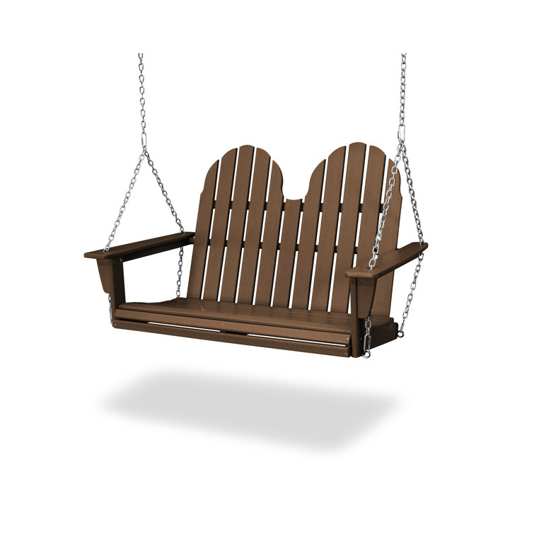 Teak 48" Coastal Adirondack Swing with Curved Seat
