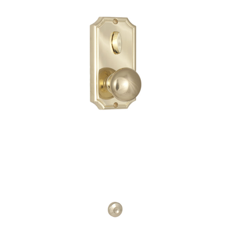 Polished Brass Traditional Round Metal Dummy Door Knob