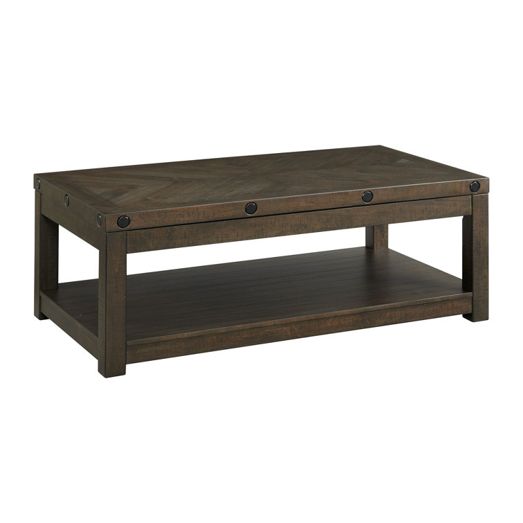 Rio 3PC Distressed Charcoal Acacia Wood Coffee & End Tables Set