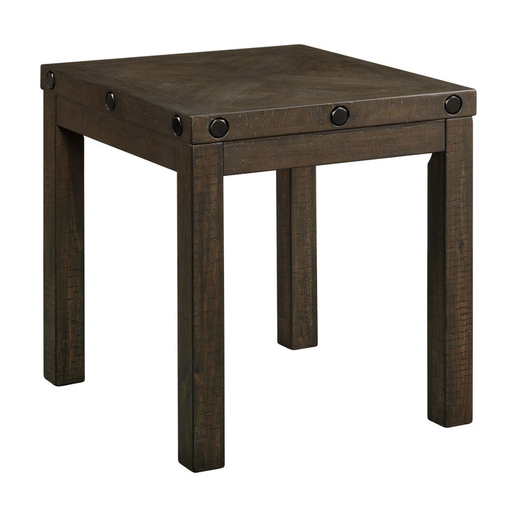 Rio 3PC Distressed Charcoal Acacia Wood Coffee & End Tables Set